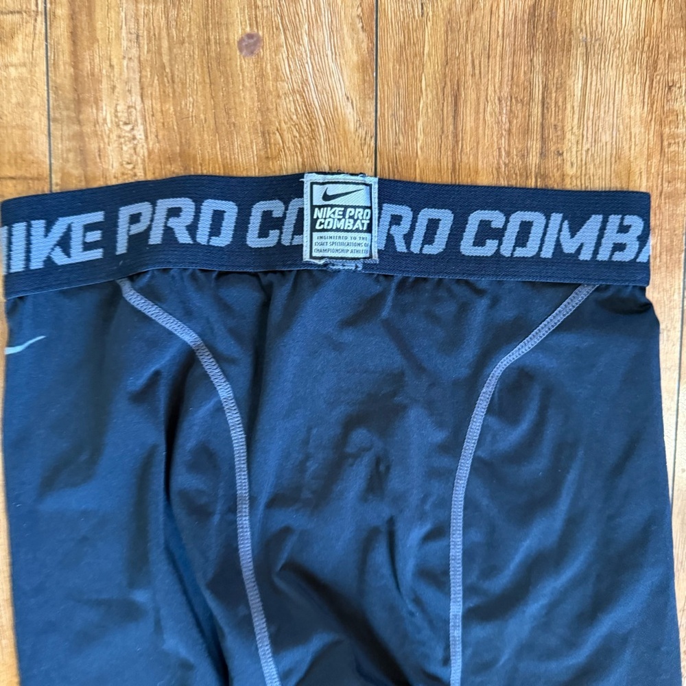 Nike Pro Combat Dri-FIT Black Compression Athletic Ski Leggings Size Small - Picture 8 of 10